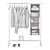 IKEA RIGGA Floor Hanging Rack 3D model small image 4