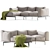  Luxe Leather Sectional Sofa 3D model small image 2