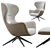 Modern Joker Lounge Chair Design 3D model small image 1