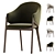 Modern Walnut Chair ACH200 Design 3D model small image 3