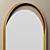 Modern Steel Framed Wall Mirror 3D model small image 2