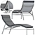 Contemporary Longframe Sunbed Design 3D model small image 1
