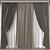 Modern Curtain 3D Model poly 100825 3D model small image 1