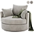 Elegant Swivel Barrel Chair 3D model small image 2