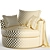 Elegant Swivel Barrel Chair 3D model small image 5