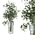 Eucalyptus Green Glass Vase Bouquet 3D model small image 1