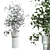 Eucalyptus Green Glass Vase Bouquet 3D model small image 4