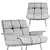 Daiki Armchairs | Minotti Design 3D model small image 6