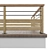 Wood Cable Expandable Railing 3D model small image 2