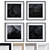 Modern Square Painting Set 4 3D model small image 1