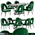 Modern Dining Set Petra & Kolonel 3D model small image 1