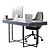 Modern Office Furniture Set 02 3D model small image 3