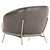 Modern Blue Armchair Furniture 3D model small image 3