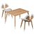 Montessori Wooden Table & Chairs 3D model small image 2