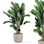 Concrete Pot Banana Plant Set 3D model small image 1