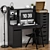 IKEA Office Workplace Set 3D model small image 1