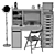 IKEA Office Workplace Set 3D model small image 6