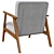 Ekenäset Grey Armchair 3D Model 3D model small image 2