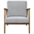 Ekenäset Grey Armchair 3D Model 3D model small image 3