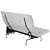 Eames Compact Sofa 35" White 3D model small image 2