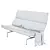 Eames Compact Sofa 35" White 3D model small image 5