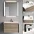 XViu Wood Vanity Unit Set 3D model small image 1