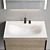 XViu Wood Vanity Unit Set 3D model small image 2