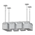 Glam Cambridge Quad Chandelier 3D model small image 2