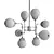 Modern Loft House Pendant Chandelier 3D model small image 3