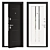 Bravo Metal Entry Door with Mirror Inserts 3D model small image 1