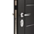 Bravo 8 Metal Entry Door 3D model small image 3