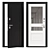 Modern Metal Entry Door Bravo 3D model small image 1