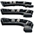 Modern Modular Seymour L Sofa 3D model small image 2