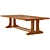 Solid Wood Loft Dining Table 3D model small image 1