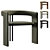 Sleek Leather Metal Chair Lucas 3D model small image 1