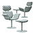 Elegance Tulip Chair with Ottoman 3D model small image 5