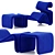 Etcetera Lounge Set with Footstool 3D model small image 3