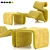 Etcetera Lounge Set with Footstool 3D model small image 8