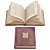 Vintage Book Collection Set 5 3D model small image 4