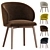 Connubia Tuka Upholstered Dining Chair 3D model small image 2