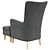 Ergonomic Omtänksam Armchair: Comfort & Style 3D model small image 2