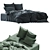 Linen Bedding Set in Two Colors 3D model small image 3