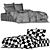 Linen Bedding Set in Two Colors 3D model small image 6