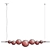 Brass Blown Glass Chandelier 3D model small image 3