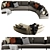 Modern Etienne Sofa Comp.I 3D model small image 1
