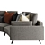 Modern Etienne Sofa Comp.I 3D model small image 3
