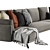 Modern Etienne Sofa Comp.I 3D model small image 4