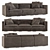 Maddox Slim-Arm Modular Sofa 3D model small image 1