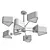 Freya BRIANNE Chandelier 80cm Diameter 3D model small image 3