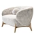 Faux Fur Tilar Sofa White 3D model small image 8